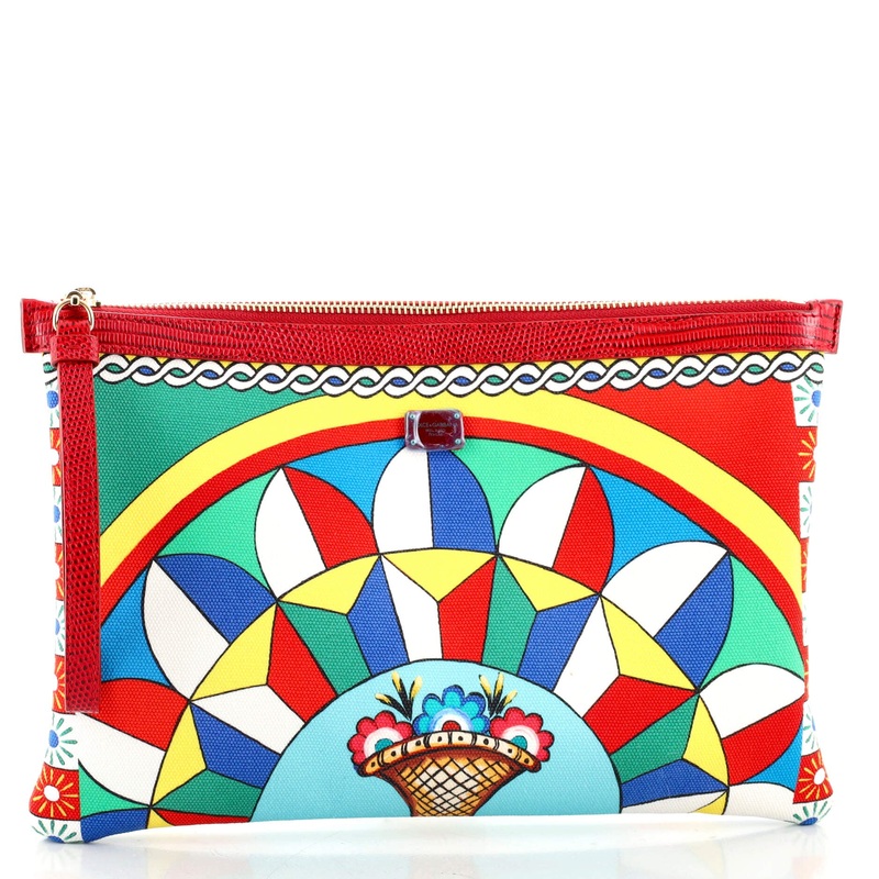 Zip Pouch Printed Canvas Medium S744816569624