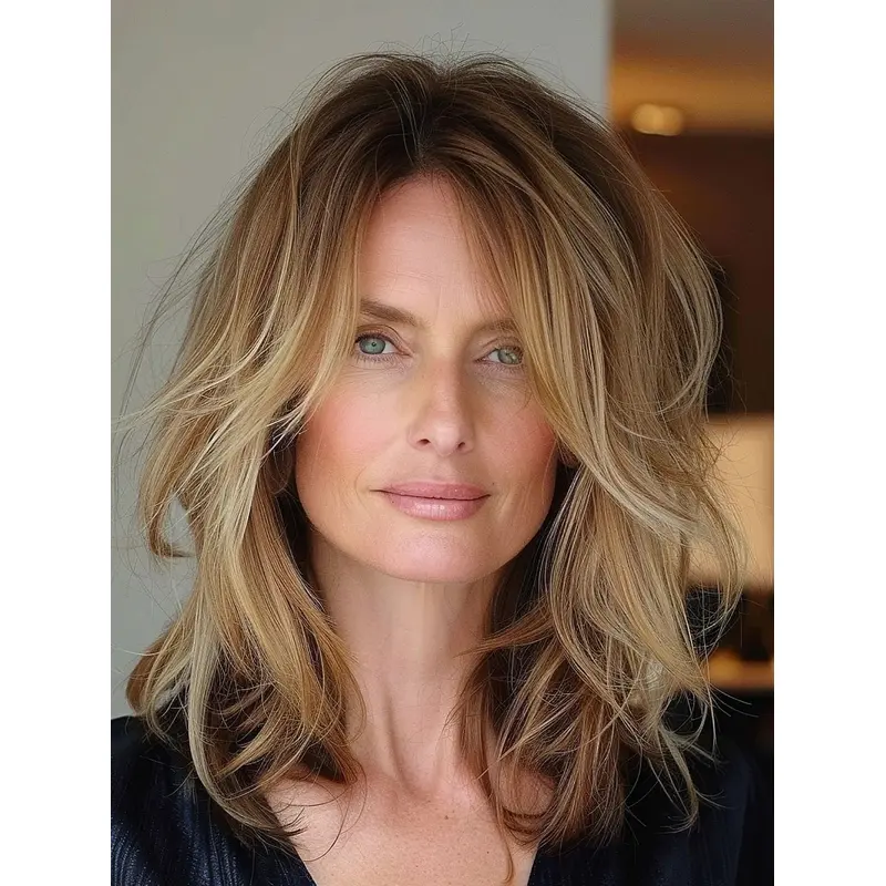 Layered Wigs Medium Length Monofilament Straight Ombre/2 Tone 14" Remy Human Hair Wigs