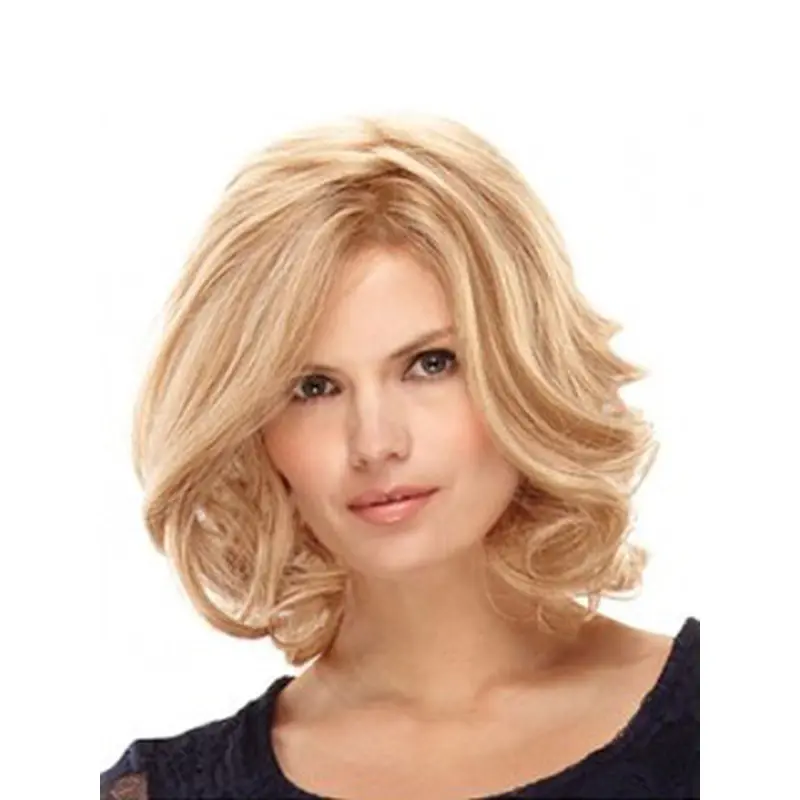 Blonde Wavy Synthetic Fabulous Medium Wigs