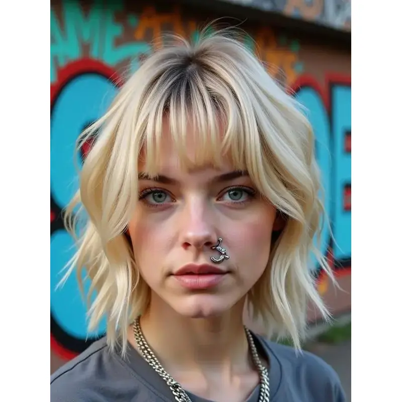 Medium Blonde Wavy Wig Remy Human Hair 10" Bobs Chin Length Lace Front Wigs