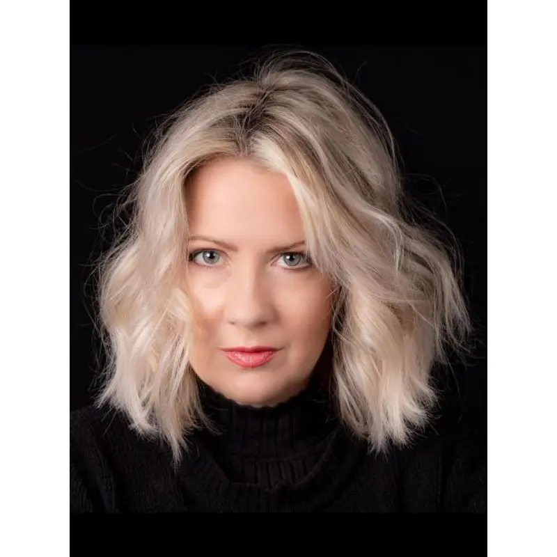 Remy Lace Wigs Platinum Blonde Wavy Monofilament 12" Shoulder Length Without Bangs Wigs
