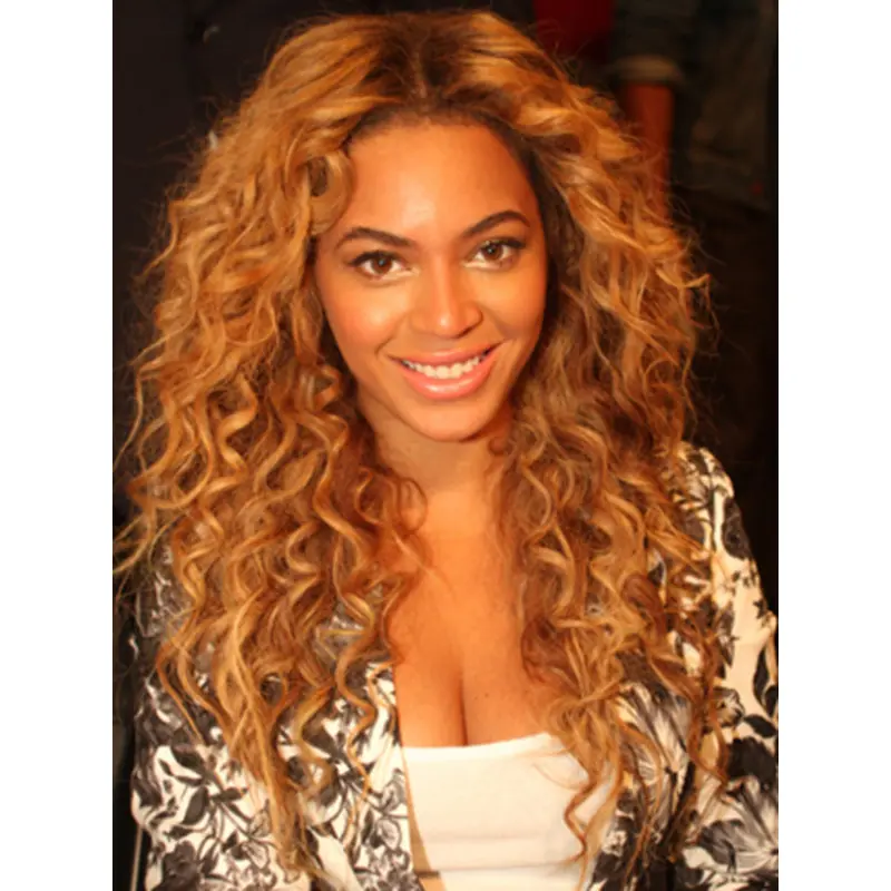 Beyonce Knowles Passionate and Vivacious 100% Human Hair Long Wavy Lace Front Wig about 22 Inches
