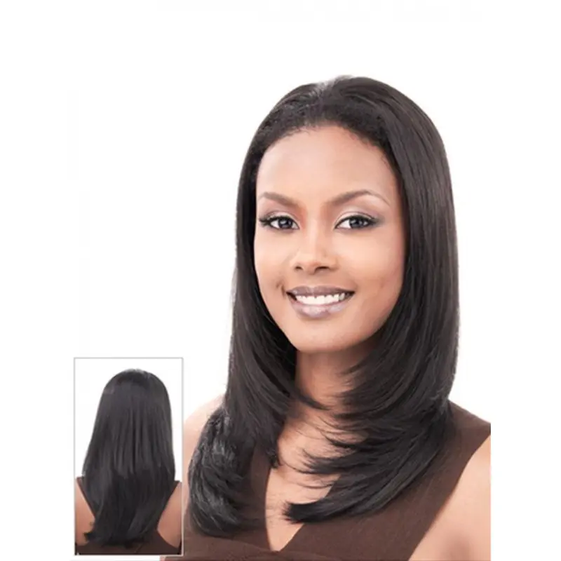 Tempting Black Straight Long Human Hair Wigs & Half Wigs