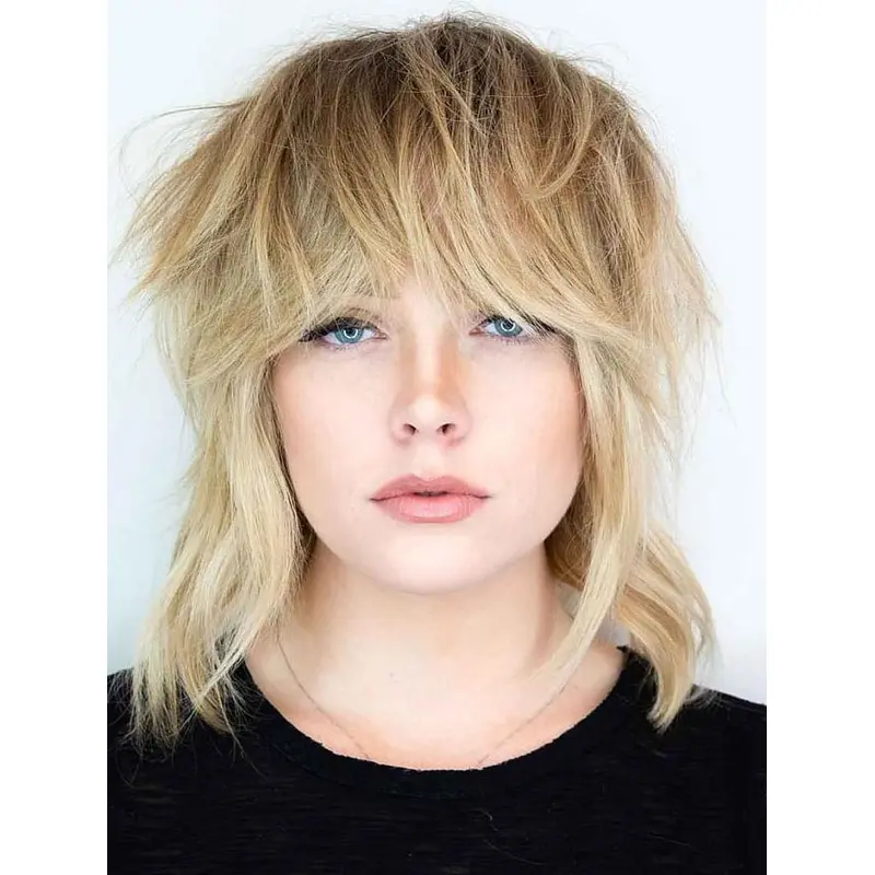 Wigs For Sale Shoulder Length Wavy Lace Wigs Synthetic Layered Blonde Wigs