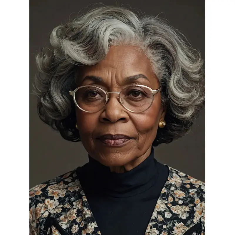 Natural Looking Short Wigs For African American Grey Human Hair Wigs