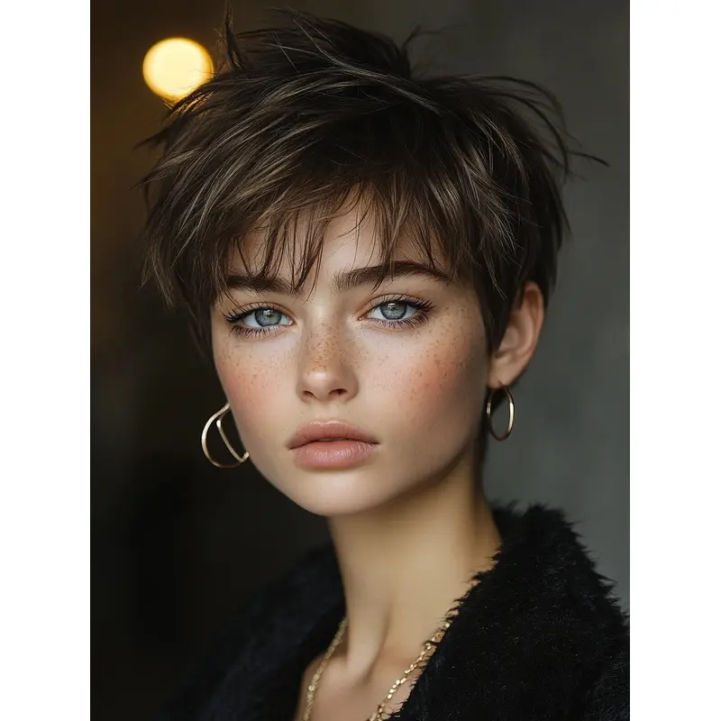 Human Hair Short Wigs 6" Boycuts Ombre/2 Tone Lace Front Straight Wigs