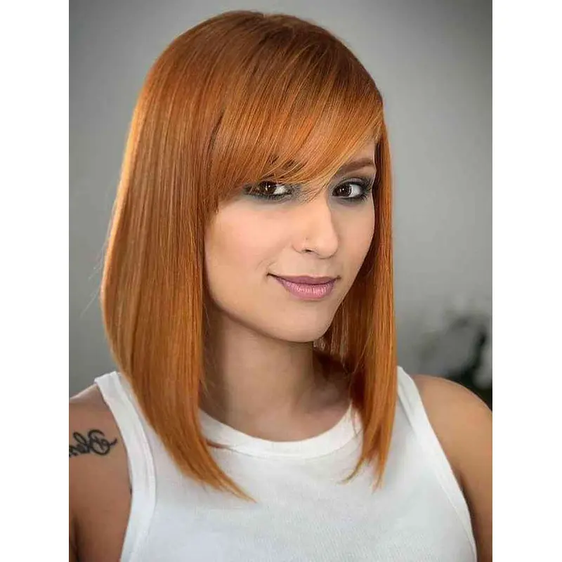Bob Wigs Wavy Lace Front Wigs Shoulder Length Synthetic Wigs