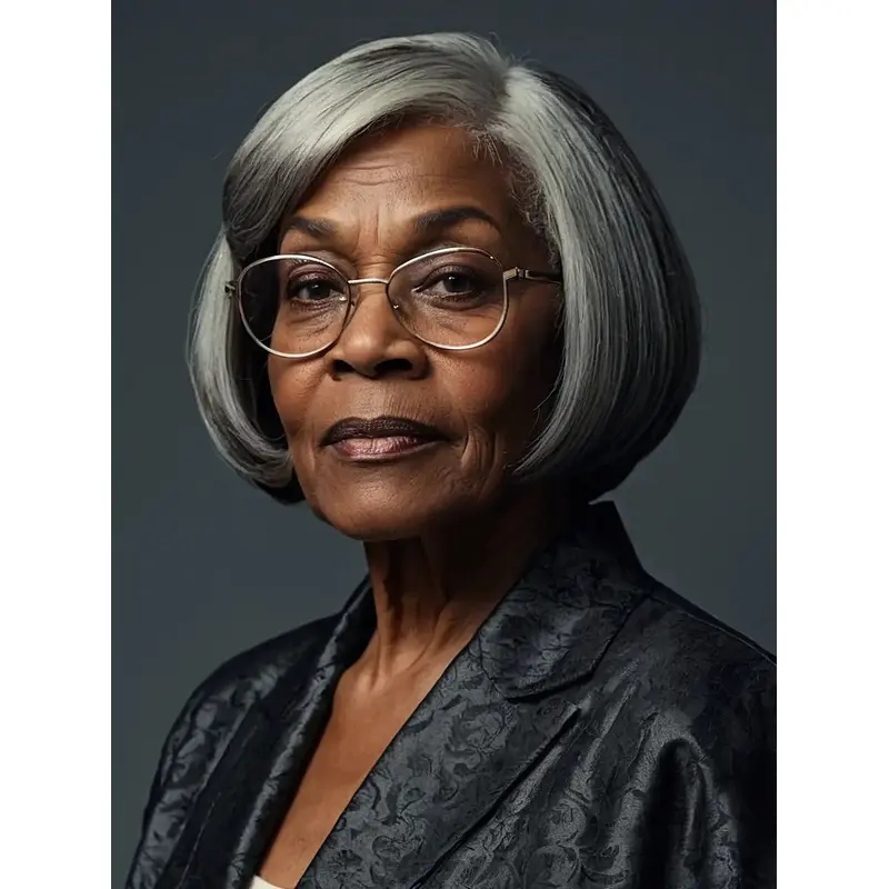Cute Short Wigs For African American Monofilament Grey Synthetic Wigs