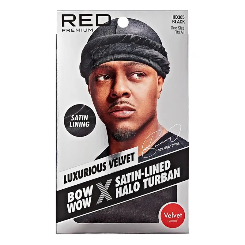 Red by Kiss Bow Wow X Satin Lined Velvet Halo Turban - Choose Color