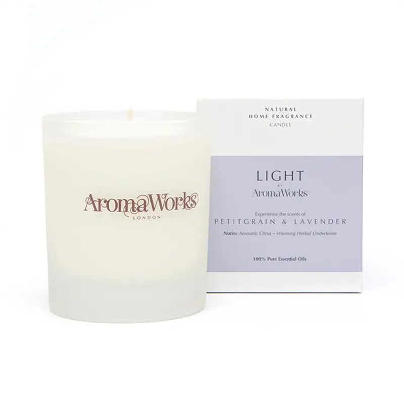Aromaworks Light Candle - Petitgrain and Lavender by Aromaworks for Unisex - 7.76 oz Candle