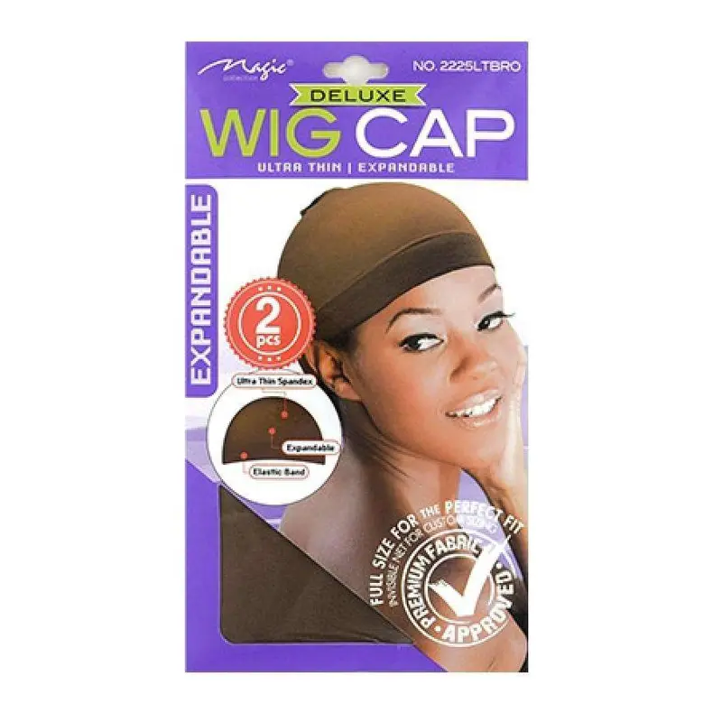 Magic Collection Stocking Wig Cap 2pcs - #2225 Light Brown