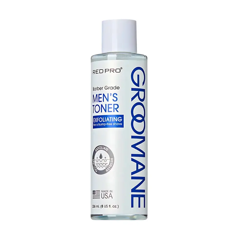 GROOMANE Mens Exfoliating Toner  Barber Grade  8 oz