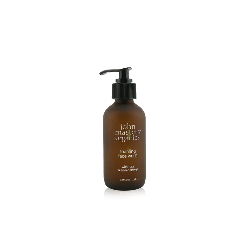 John Masters Organics Foaming Face Wash with Rose & Linden Flower  112ml/3.8oz