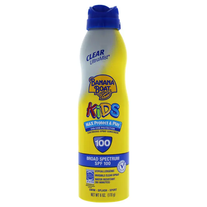 Banana Boat Kids Max Protect Play Sunscreen Spray SPF 100 by Banana Boat for Kids - 6 oz Sunscreen