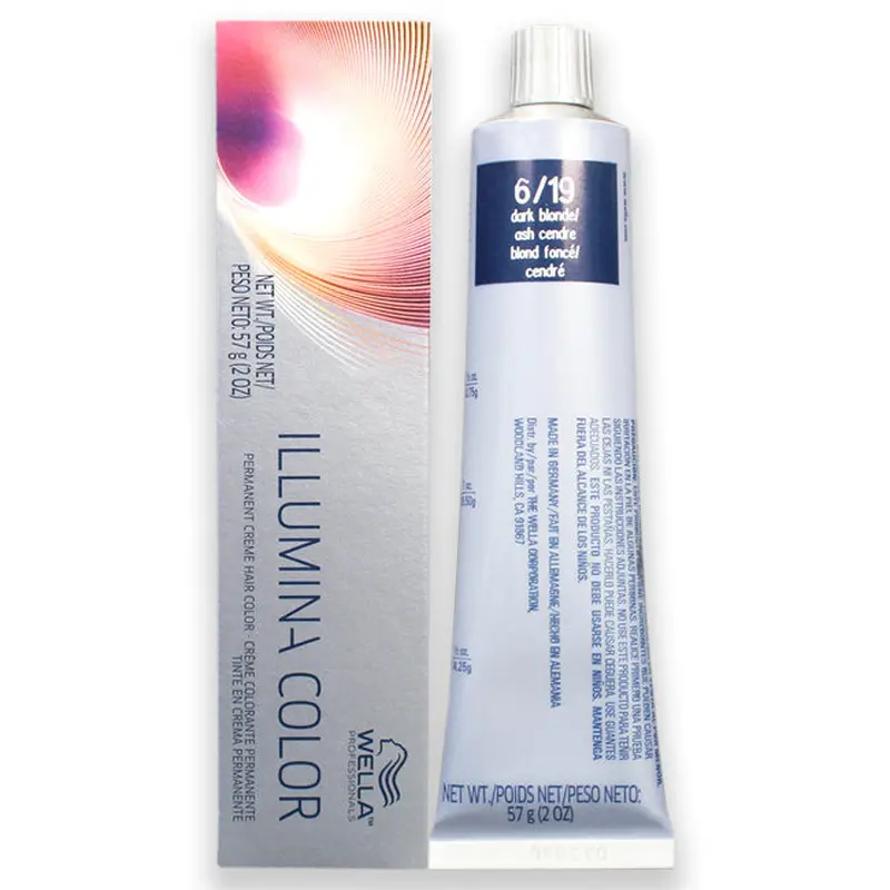 Wella Illumina Color Permanent Creme Hair Color - 6 19 Dark Blonde-Ash Cendre by Wella for Unisex - 2 oz Hair Color