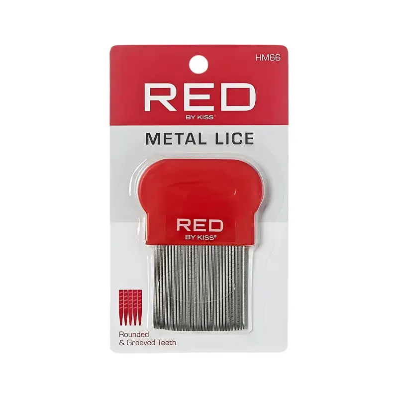 Red by Kiss Metal Lice Comb