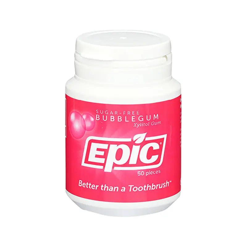 Epic Xylitol (Sugar-Free) Gum Bubble Gum Tub 50 Piece
