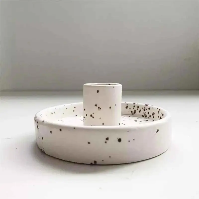 diseno Living Palo Santo Ceramic?Holder Stand - White  Fixed Size