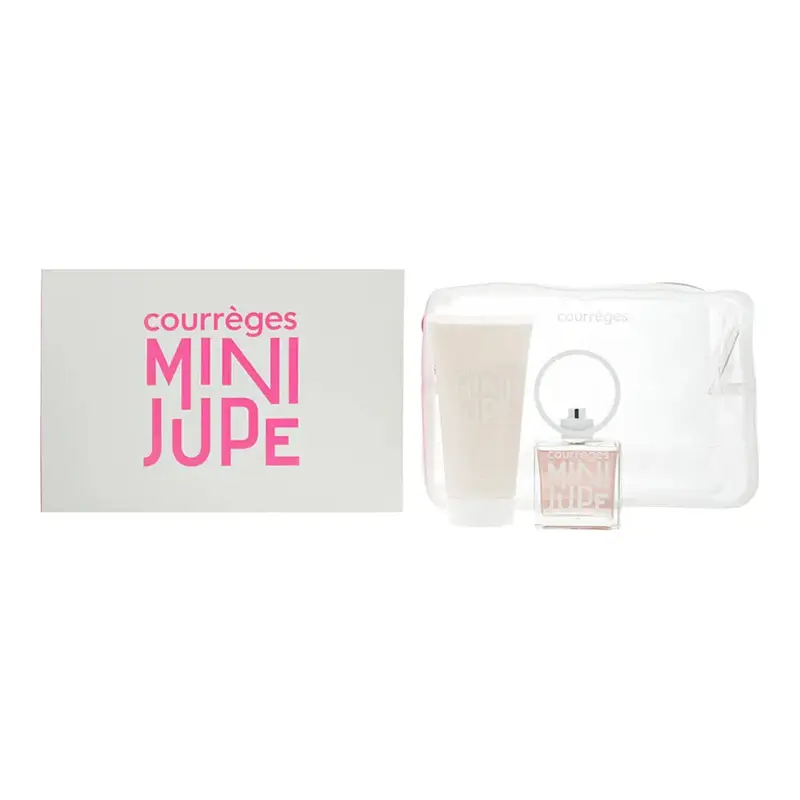 Courrges Mini Jupe 3 Piece Gift Set: Eau de Parfum 50ml - Body Cream 150ml - To