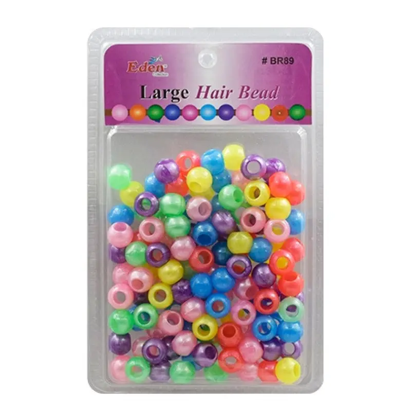 Eden Large Hair Beads Jumbo Pack - Glossy Pastel Assorted #BR89PAS