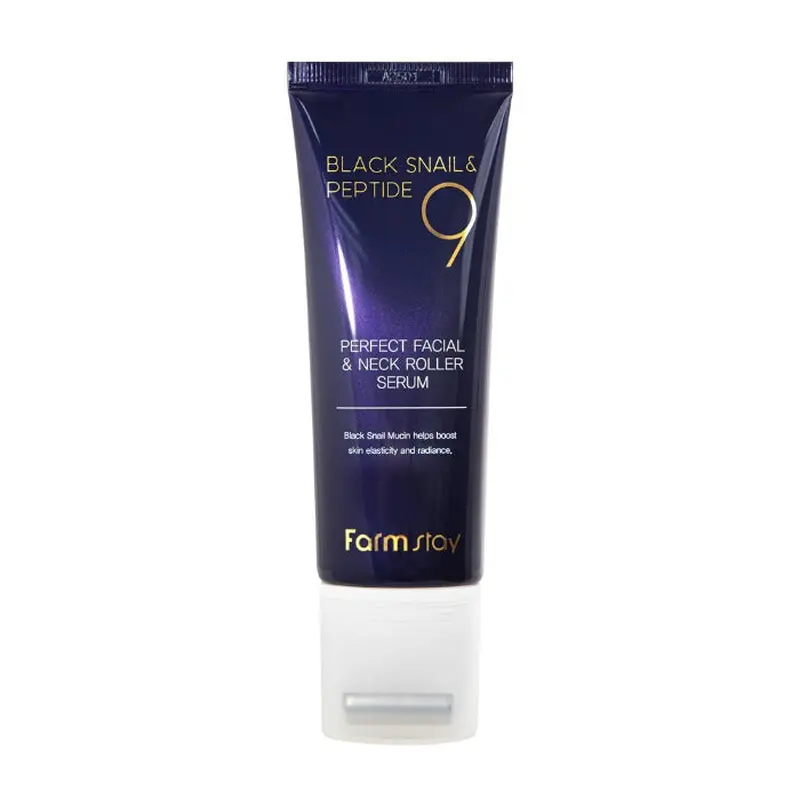 Farmstay Black Snail & Peptide 9 Perfect Facial & Neck Roller Serum 100ml