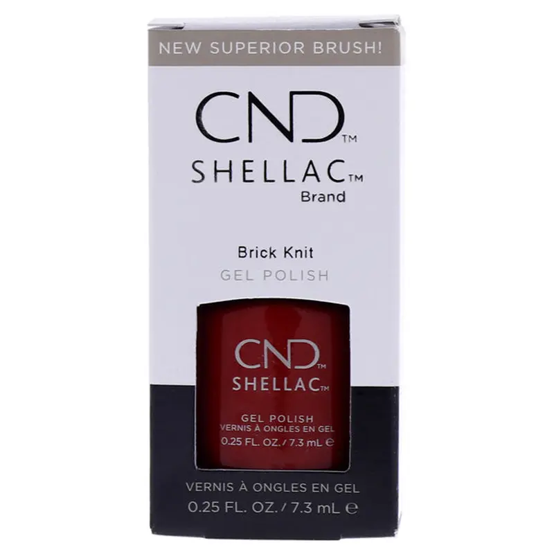 CND Shellac Nail Color - Brick Knit by CND for Women - 0.25 oz Nail Polish