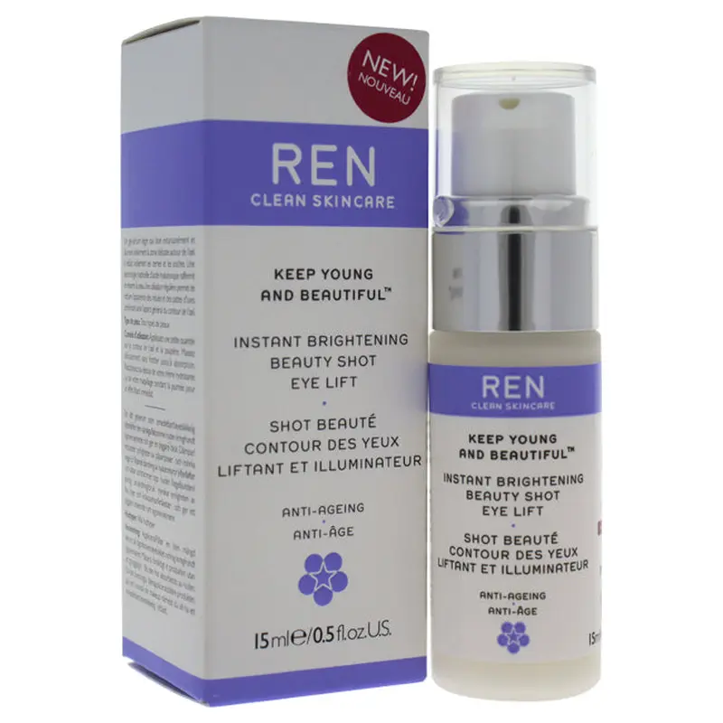 REN Keep Young and Beautiful Instant Brightening Beauty Shot Eye Lift by REN for Women - 0.5 oz Serum