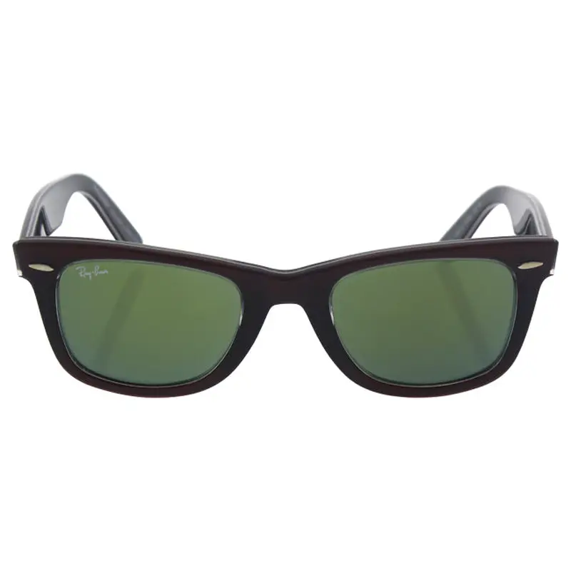 Ray Ban Ray Ban RB 2140 1202/2X Wayfarer - Red Brown/Green by Ray Ban for Unisex - 50-22-150 mm Sunglasses