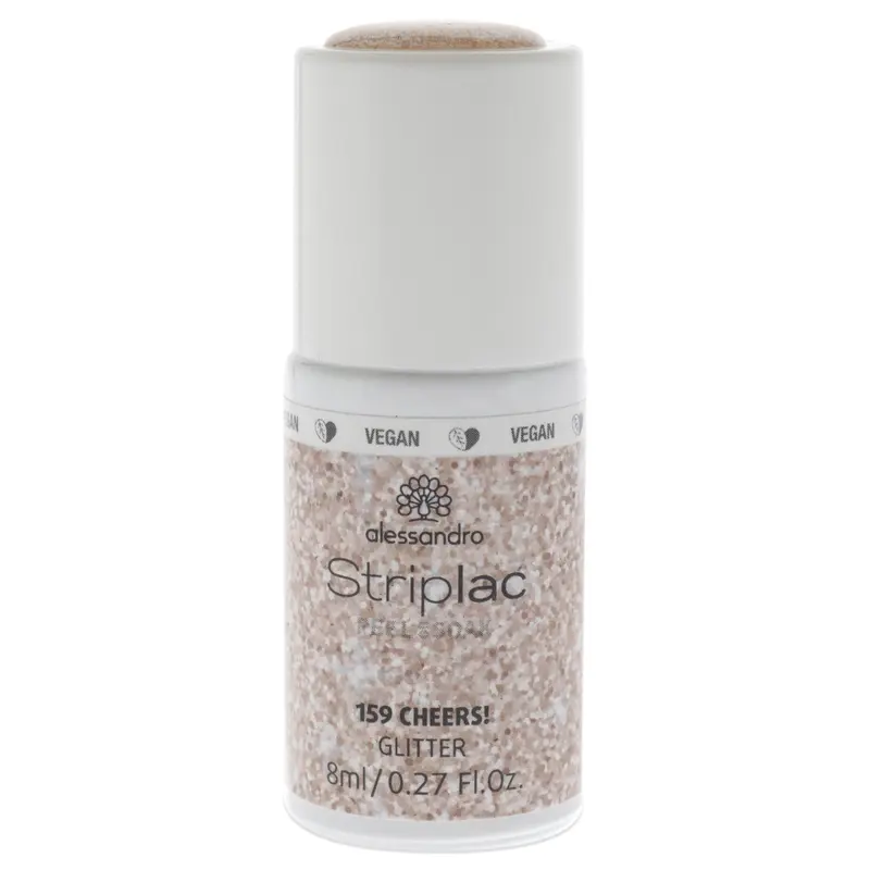 Alessandro Striplac Peel or Soak Glitter - 159 Cheers by Alessandro for Women - 0.27 oz Nail Polish