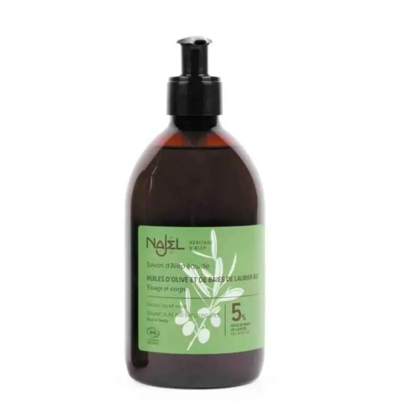 NAJEL NAJEL - Organic Aleppo Liquid Soap 5% BLO  Fixed Size