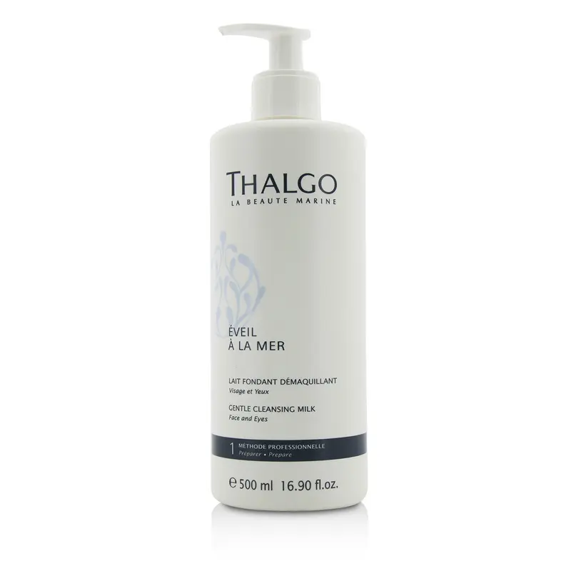 Thalgo Eveil A La Mer Gentle Cleansing Milk (Face & Eyes) - For All Skin Types, Even Sensitive Skin (Salon Size)  500ml/16.9oz