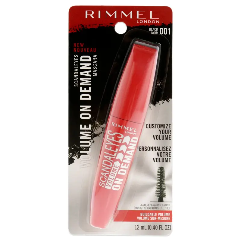 Rimmel London Scandaleyes Volume On Demand Mascara - 001 Black by Rimmel London for Women - 0.40 oz Mascara