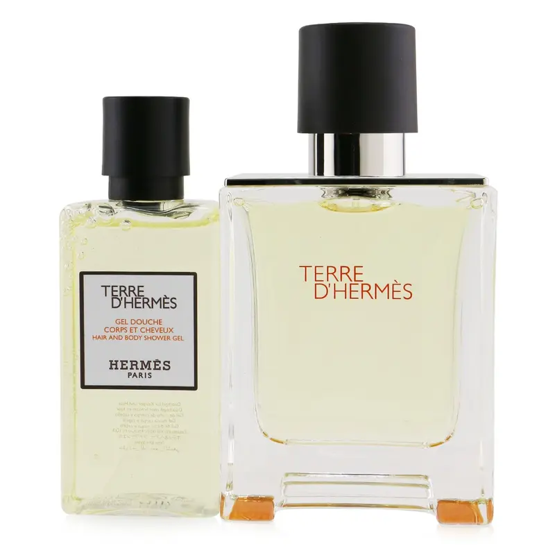 Hermes Terre D'Hermes Coffret: Eau De Toilette Spray 50ml/1.6oz + Hair And Body Shower Gel 40ml/1.35oz  2pcs