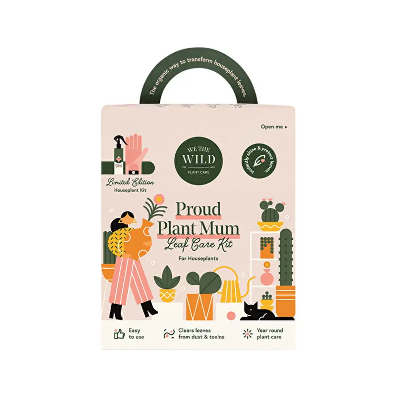 We The Wild Plant Care Proud Plant Mum Leaf Care Kit