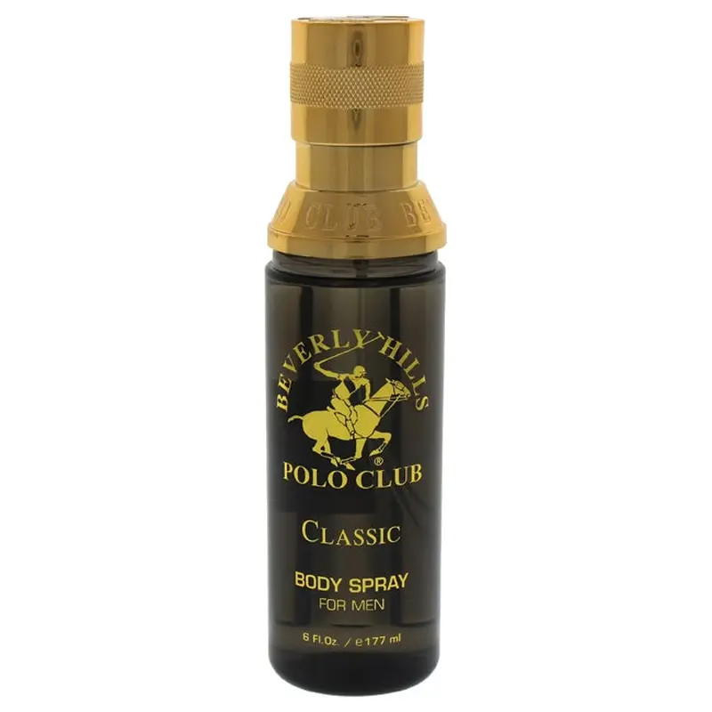 Beverly Hills Polo Club Classic Body Spray by Beverly Hills for Men - 6 oz Body Spray