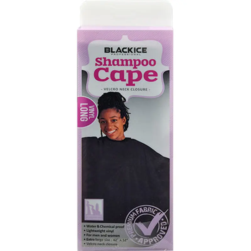 Black Ice Vinyl Black Shampoo Cape