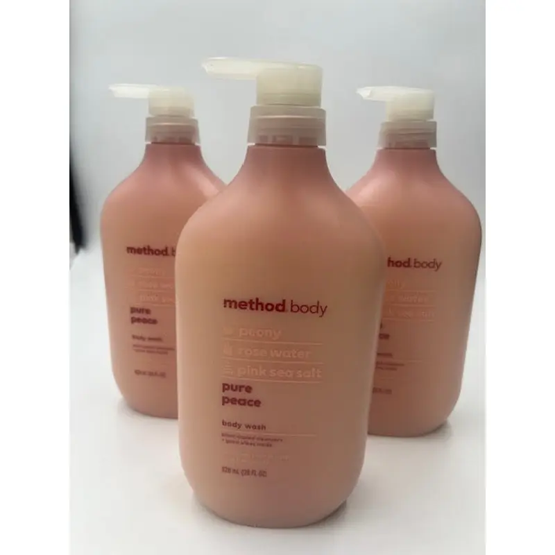 3 Pack Method Body Wash Pure Peace 28 oz (Pink)