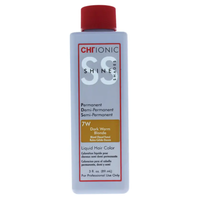 CHI Ionic Shine Shades Liquid Hair Color - 7W Dark Warm Blonde by CHI for Unisex - 3 oz Hair Color