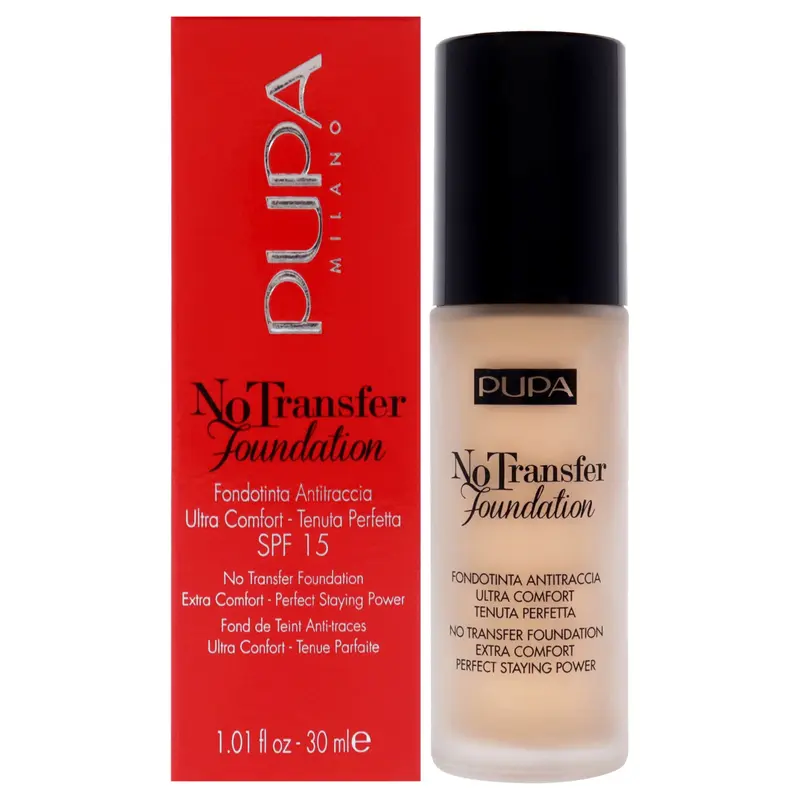 Pupa Milano No Transfer Foundation SPF 15 - 200 Sand by Pupa Milano for Women - 1.01 oz Foundation