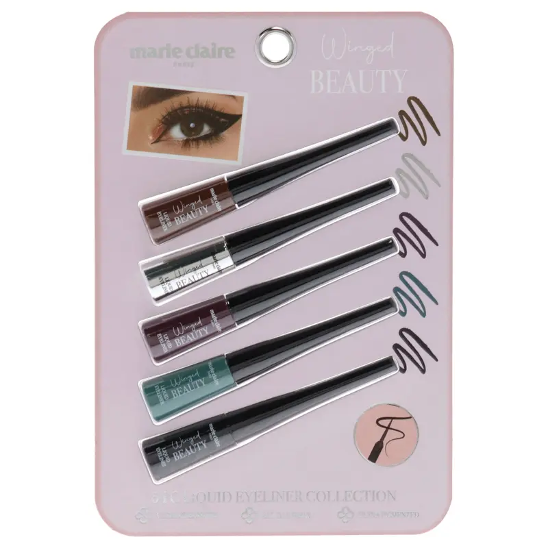 Marie Claire Liquid Eyeliner Collection Set by Marie Claire for Women - 5 Pc Liquid Eyeliner