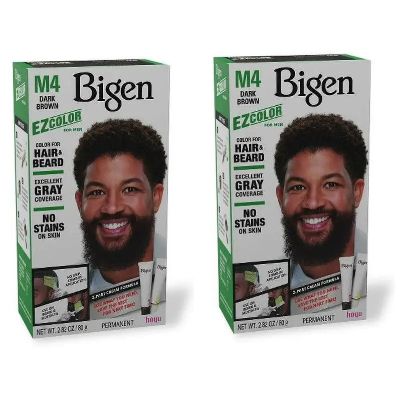 2 Pack Bigen EZ Hair Color (M4) Dark Brown
