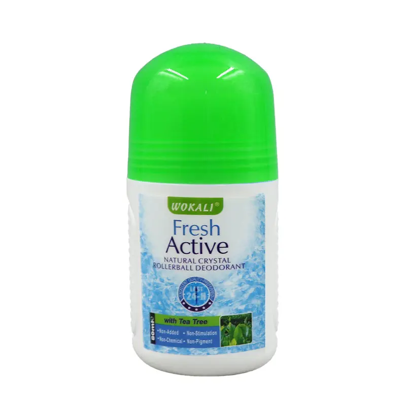 Wokali Fresh Active Natural Crystal Rollerball Deodorant - Tea Tree
