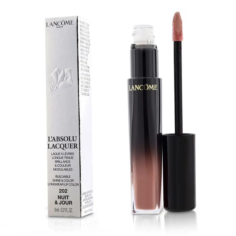 Lancome L'Absolu Lacquer Buildable Shine & Color Longwear Lip Color - # 202 Nuit & Jour  8ml/0.27oz
