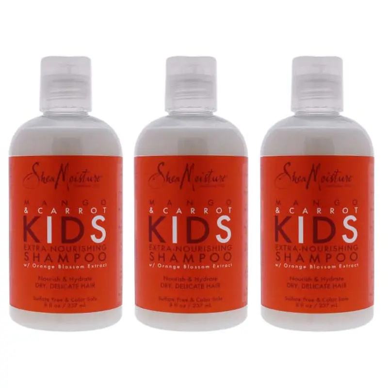 Shea Moisture Mango Carrot Kids Extra-Nourishing Shampoo by Shea Moisture for Kids - 8 oz Shampoo - Pack of 3