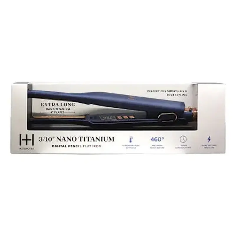 H&H Nano Titanium Digital Pencil Flat Iron 3/10" Blue 5938