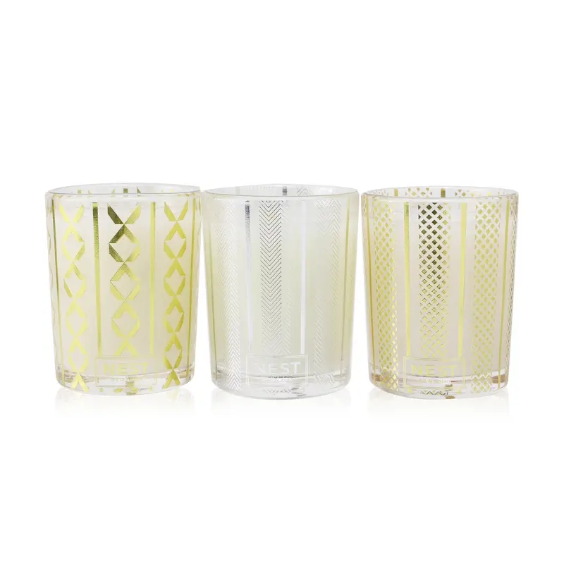 Glasshouse Scent Scene Duo Coffret: Bespoke Metal Vessel + Lost In Amalfi (Sea Mist) Scent Stems + Kyoto In Bloom (Camellia & Lotus) Scent Stems  3pcs