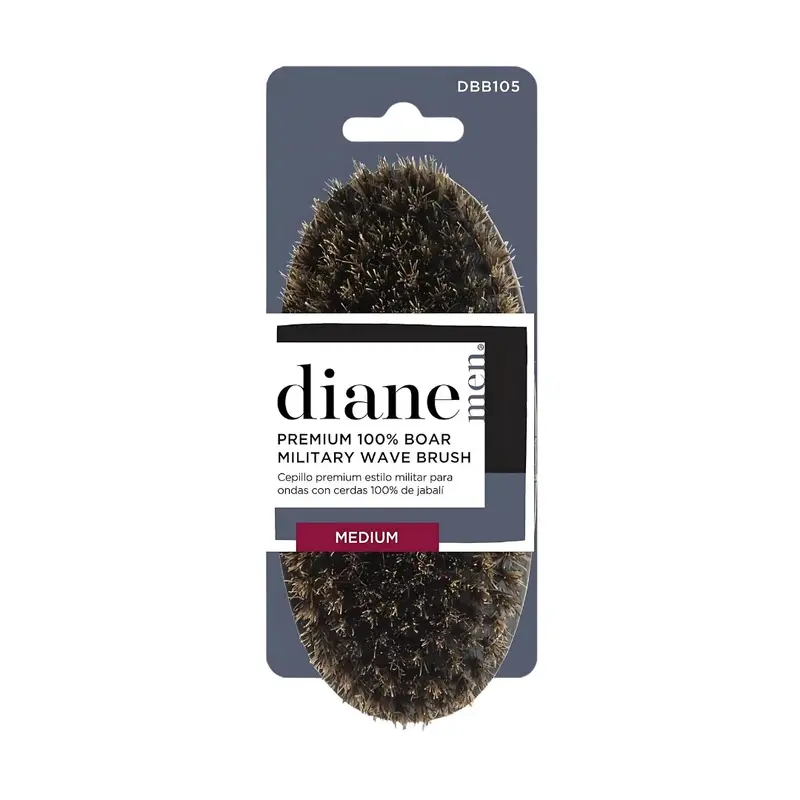 Diane Premium 100% Boar Military Wave Brush - Medium
