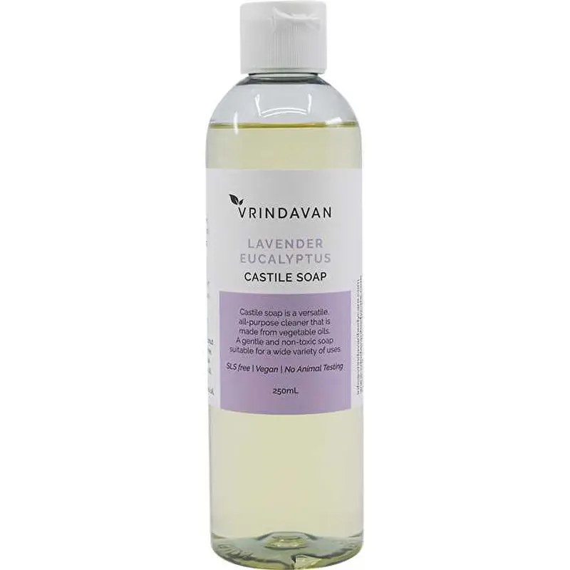 Vrindavan Castile Soap Lavender & Eucalyptus 250ml