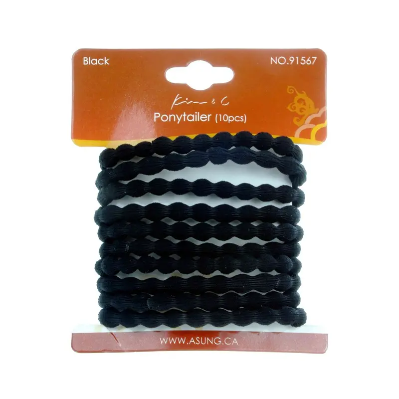 10pcs Hair Ponytailer - Black #91567