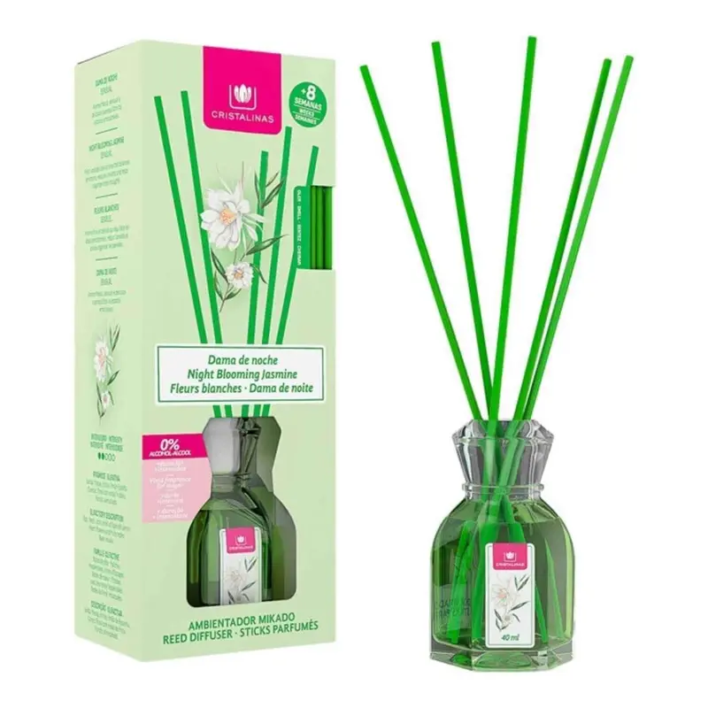 Cristalinas CRISTALINAS - Spain Reed Diffuser #Night Blooming Jasmine #8 Weeks 40.0g/ml (8436535313858)  Fixed Size